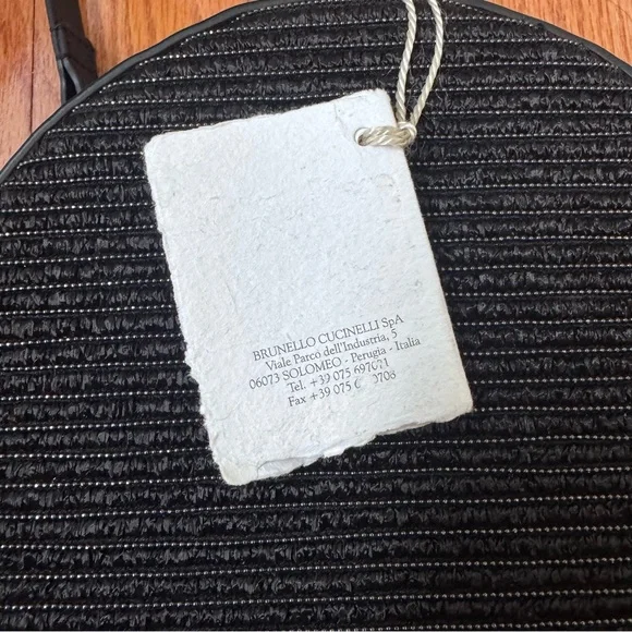 Brunello Cucinelli Round Raffia & Monili Crossbody Bag - Picture 7 of 13